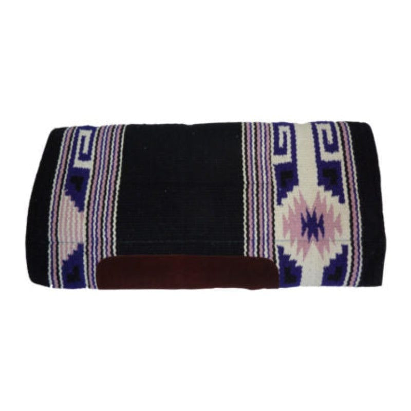 National Equestrian Saddle Pads Western Blue/Black Navaho San Pedro Fleece Pad
