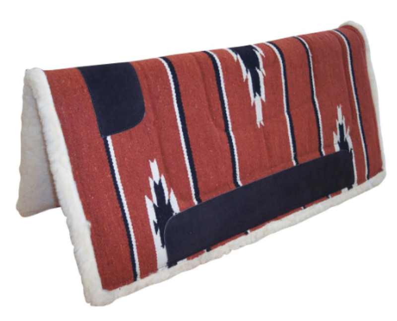 NEW Saddle Pads Western Rust Navaho Saddlepad with Fleece