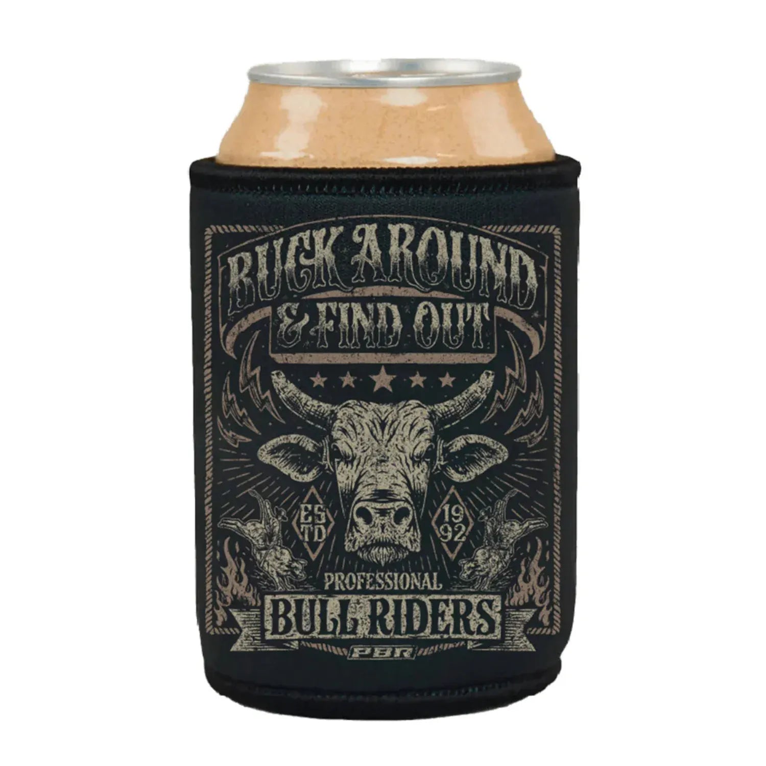 PBR Gifts - Homewares Brown PBR Stubby Cooler Buck Around & Find Out