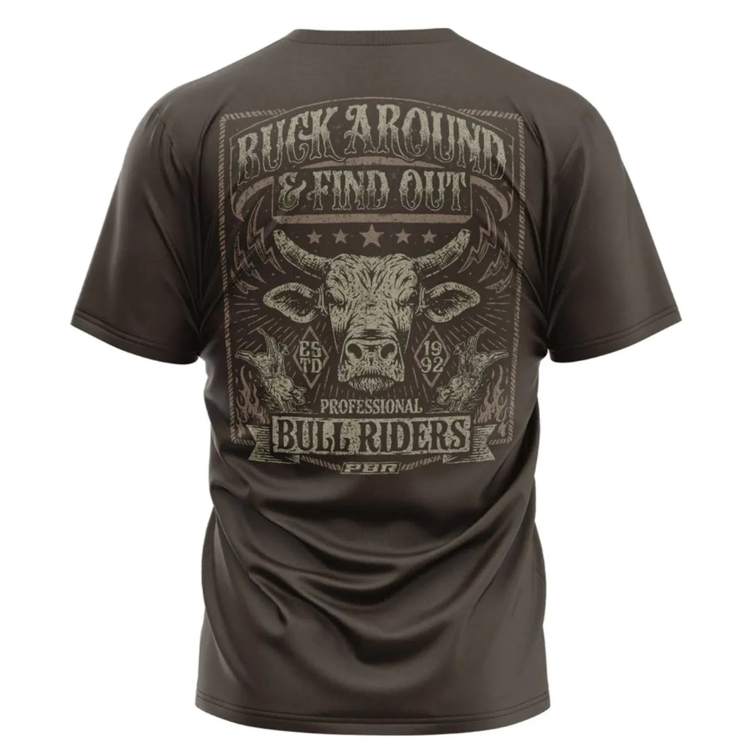 PBR Mens Shirts M / Brown PBR Tee Mens B.A.A.F.O