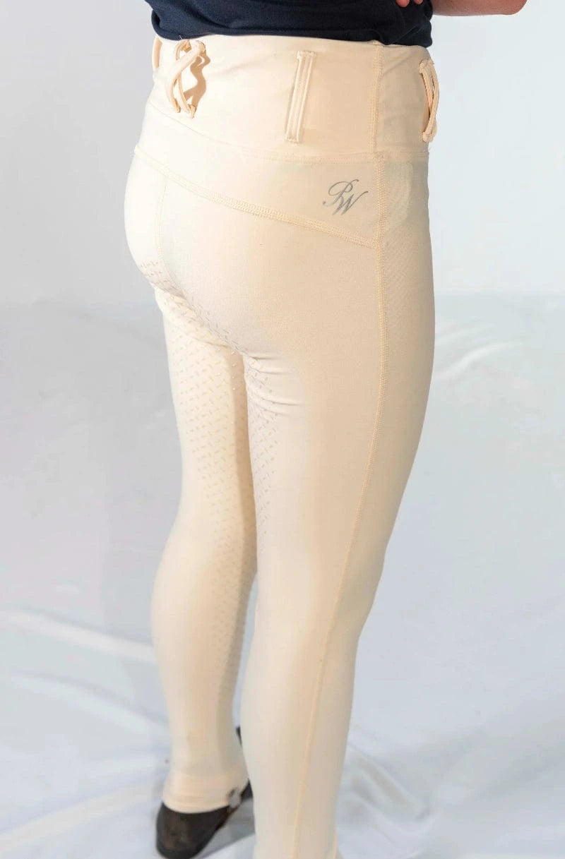 Peter Williams Kids Jodhpurs & Breeches 10-12 / Cream Peter Williams Kids Show Tights