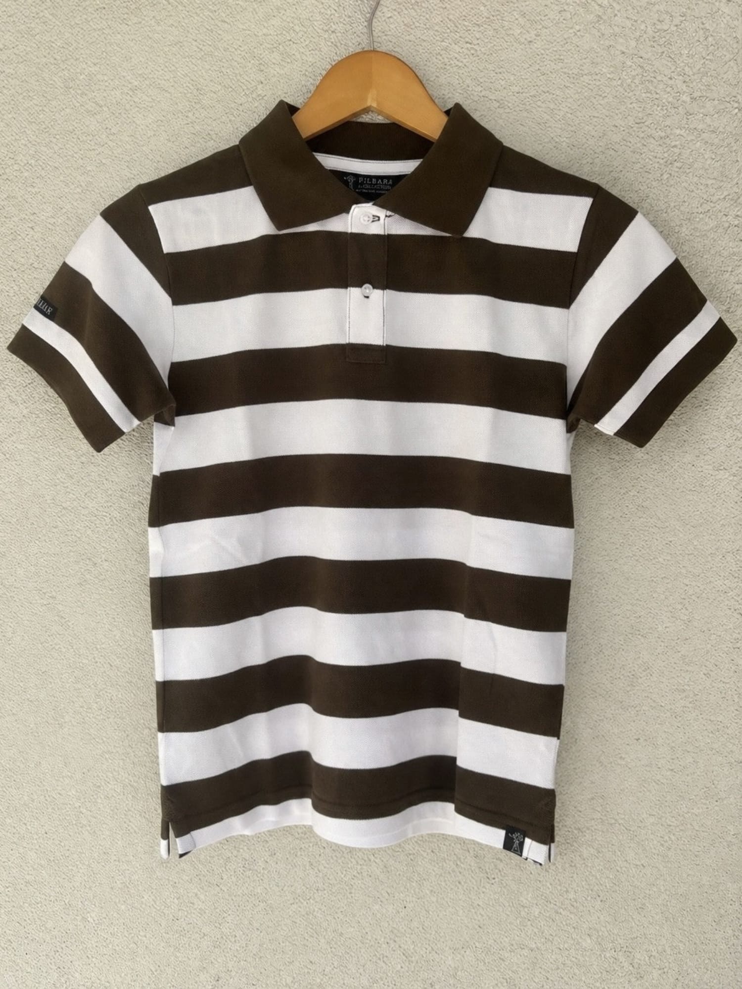 Pilbara Kids Shirts Y 11-12 / Olive/White Pilbara Polo Kids Striped