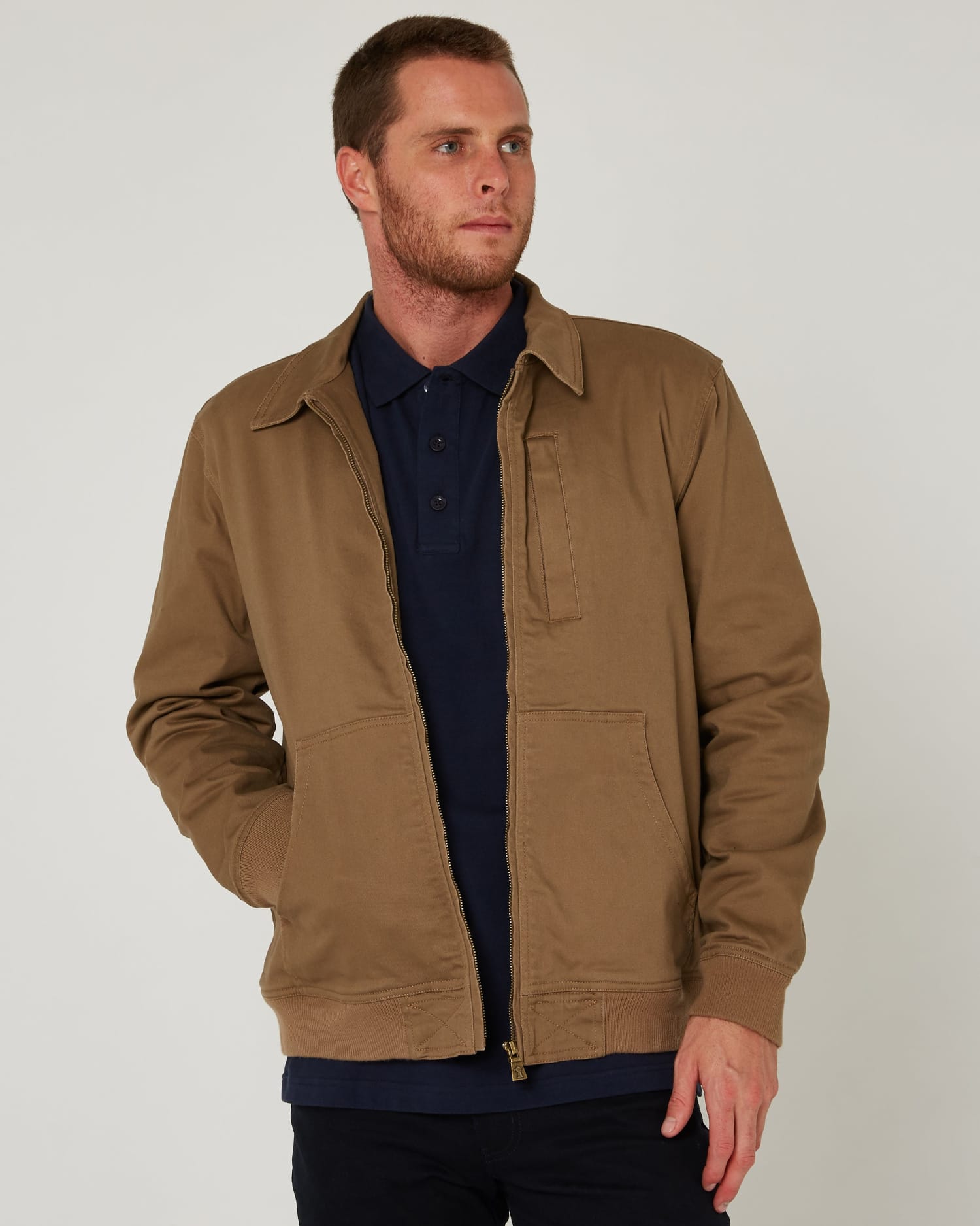 Pilbara Mens Jumpers- Jackets - Vests Pilbara Jacket Mens Sherpa Bomber