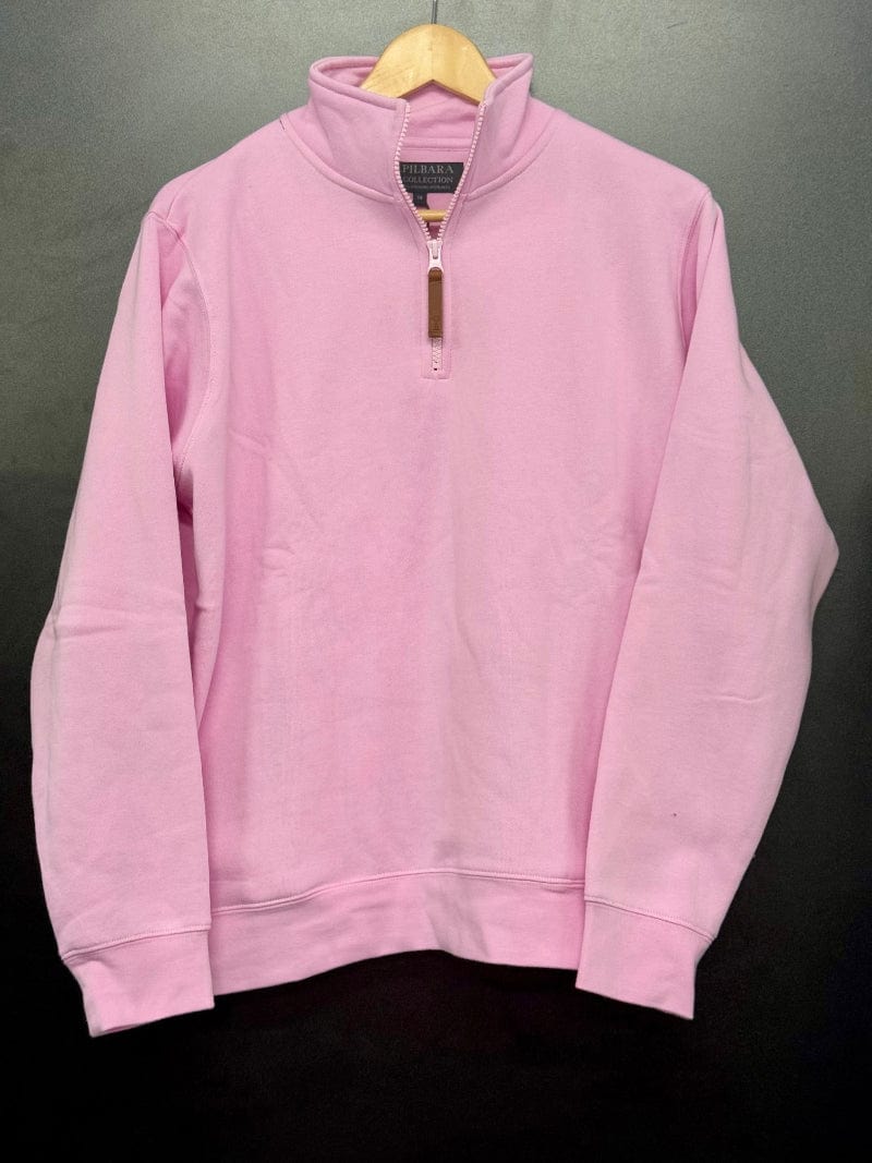 Pilbara Womens Jumpers, Jackets & Vests 06 / Pink Pilbara Jumper Womens 1/4 Zip Fleece