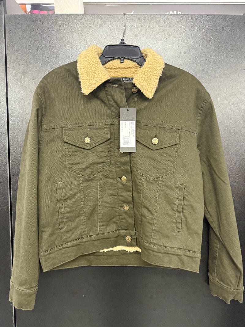 Pilbara Womens Jumpers, Jackets & Vests 08 / Moss Pilbara Jacket Womens Sherpa Lined Denim