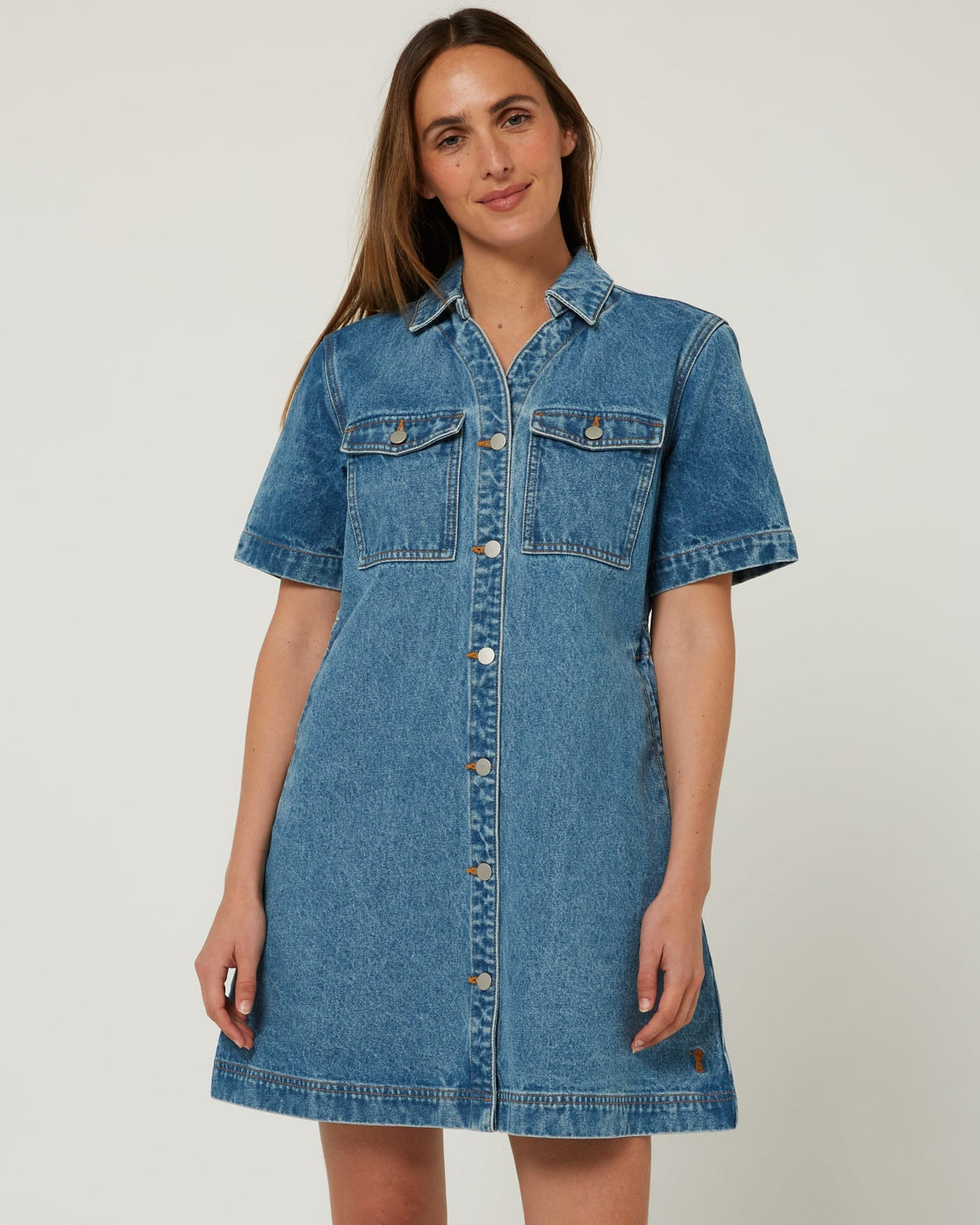 Pilbara Womens Shorts- Skirts - Dresses 06 / Light Indigo Pilbara Dress Womens Josie Denim