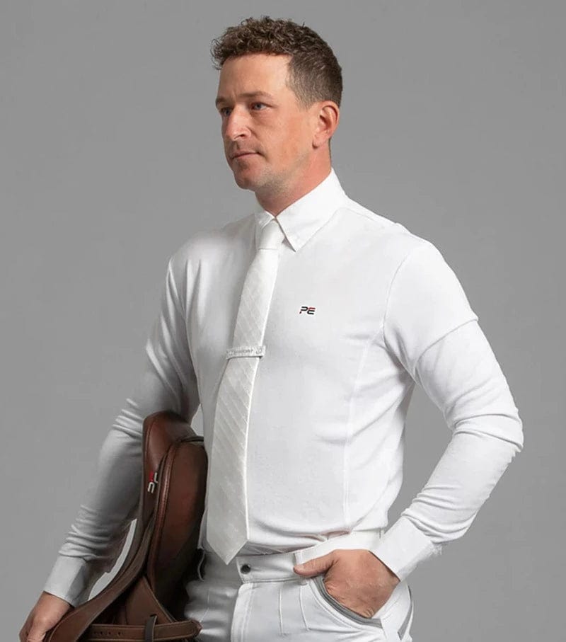 Premier Equine Mens Riding Attire White Premier Equine Tie Mens Silk (4155)
