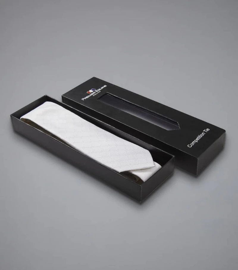 Premier Equine Mens Riding Attire White Premier Equine Tie Mens Silk (4155)