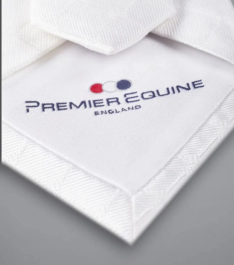 Premier Equine Mens Riding Attire White Premier Equine Tie Mens Silk (4155)