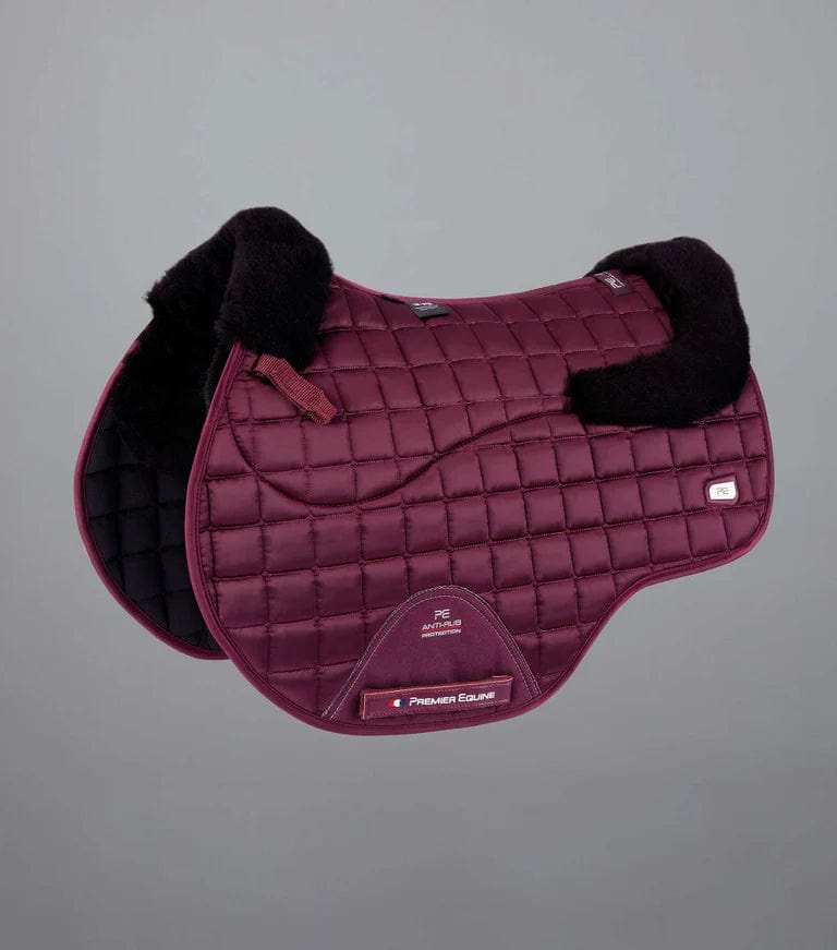 Premier Equine Saddle Pads English Full / Wine Premier Equine Saddle Pad Atlantis Close Contact Satin (3061)