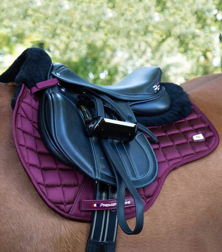 Premier Equine Saddle Pads English Full / Wine Premier Equine Saddle Pad Atlantis Close Contact Satin (3061)