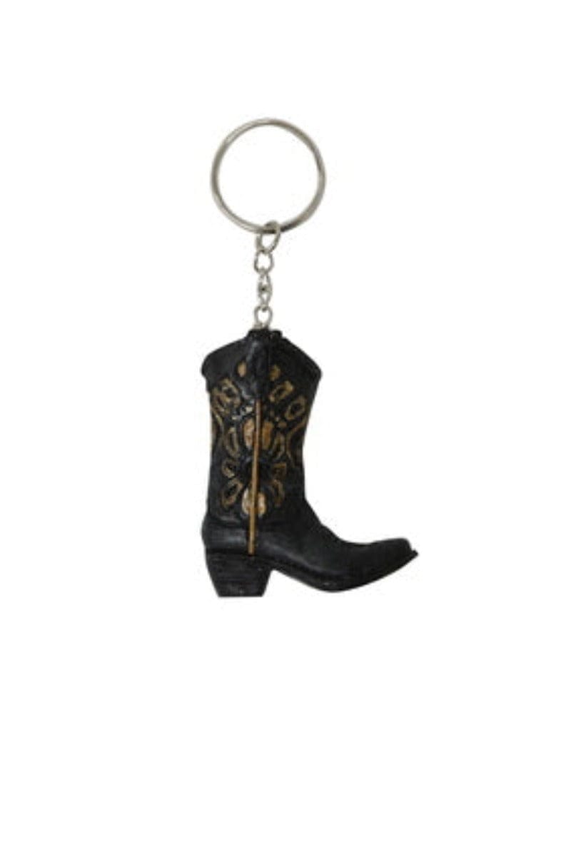 Pure Western Gifts & Homewares Assorted Pure Western Keychain Boot Black Flower