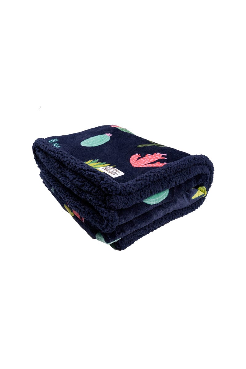 Pure Western Gifts & Homewares Navy Pure Western Rug Cactus Snuggle