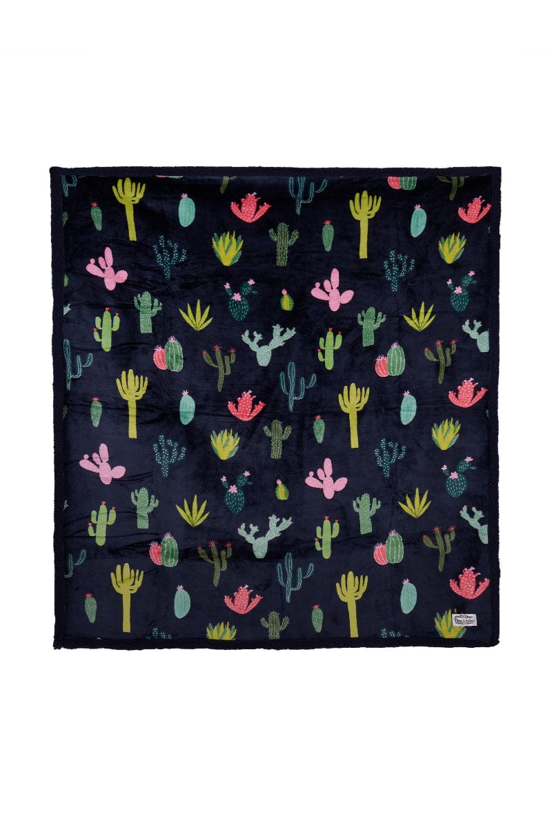 Pure Western Gifts & Homewares Navy Pure Western Rug Cactus Snuggle