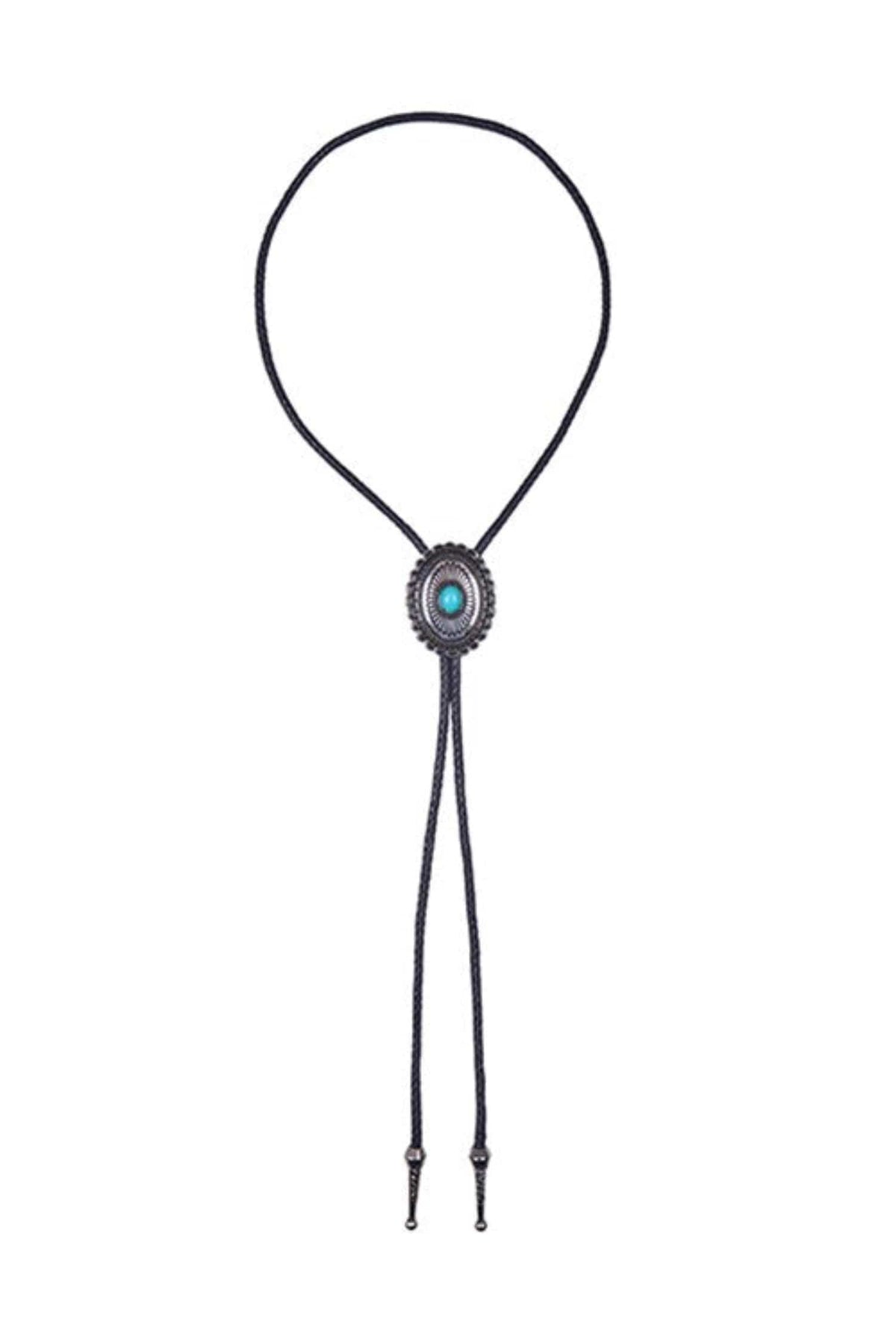 Pure Western Jewellery Silver Pure Western Bolo Tie Turquoise Stone