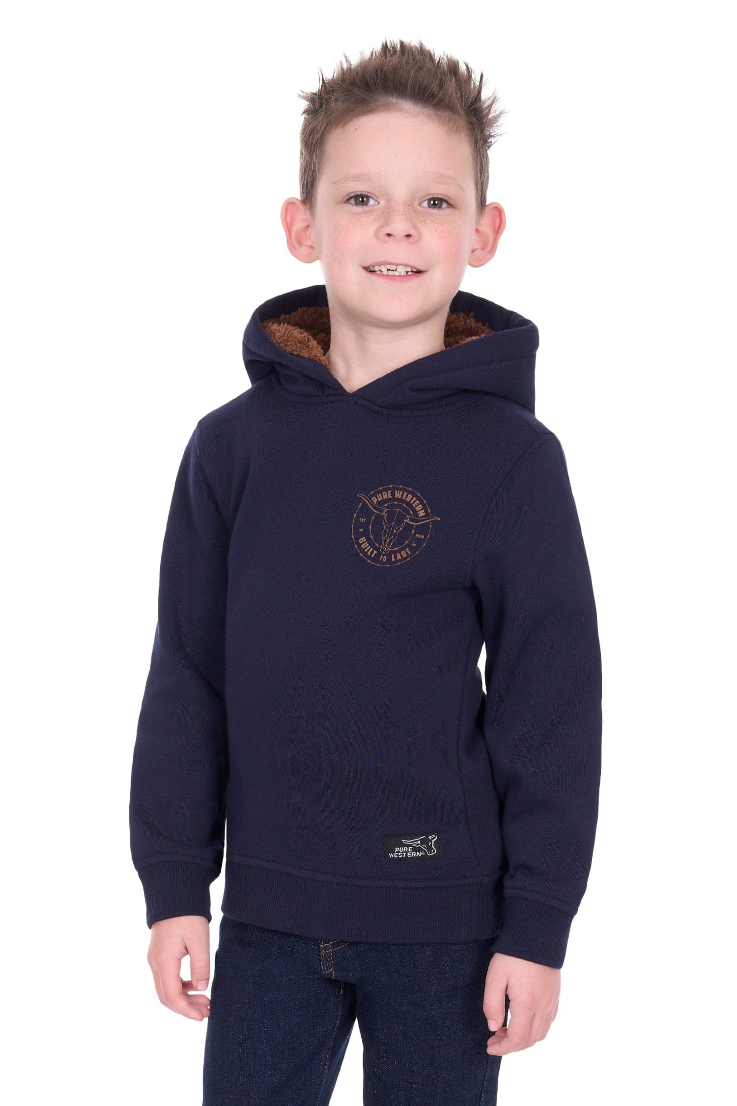 Pure Western Kids Jumpers- Jackets - Vests 04 / Navy Pure Western Jumper Boys Walker