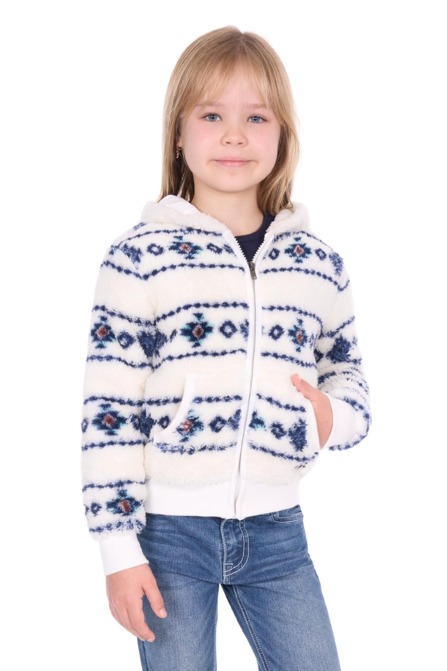 Pure Western Kids Jumpers- Jackets - Vests 06 / Ivory Pure Western Jumper Girls Sharna