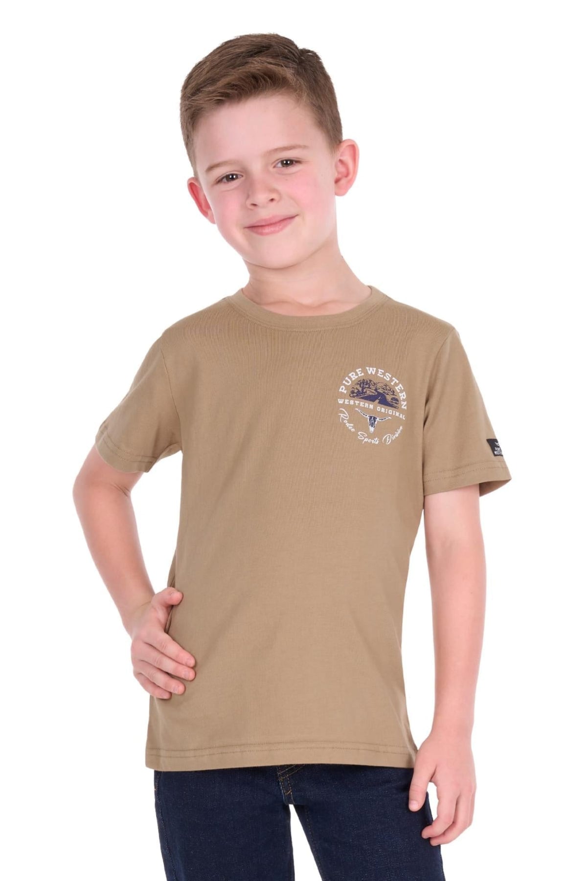 Pure Western Kids Shirts 04 / Sand Pure Western Tee Boys Craig