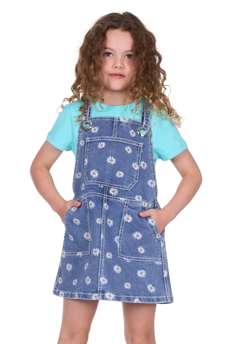 Pure Western Kids Shorts- Skirts - Dresses 02 / Retro Blue Pure Western Pinafore Girls Adison