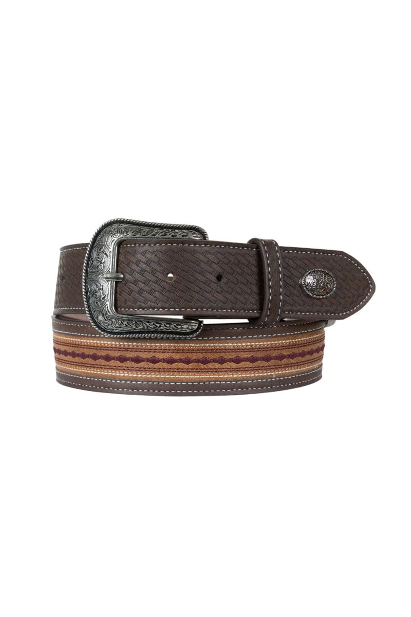 Pure Western Mens Belts S / Chocolate/Tan Pure Western Belt Mens Oscar
