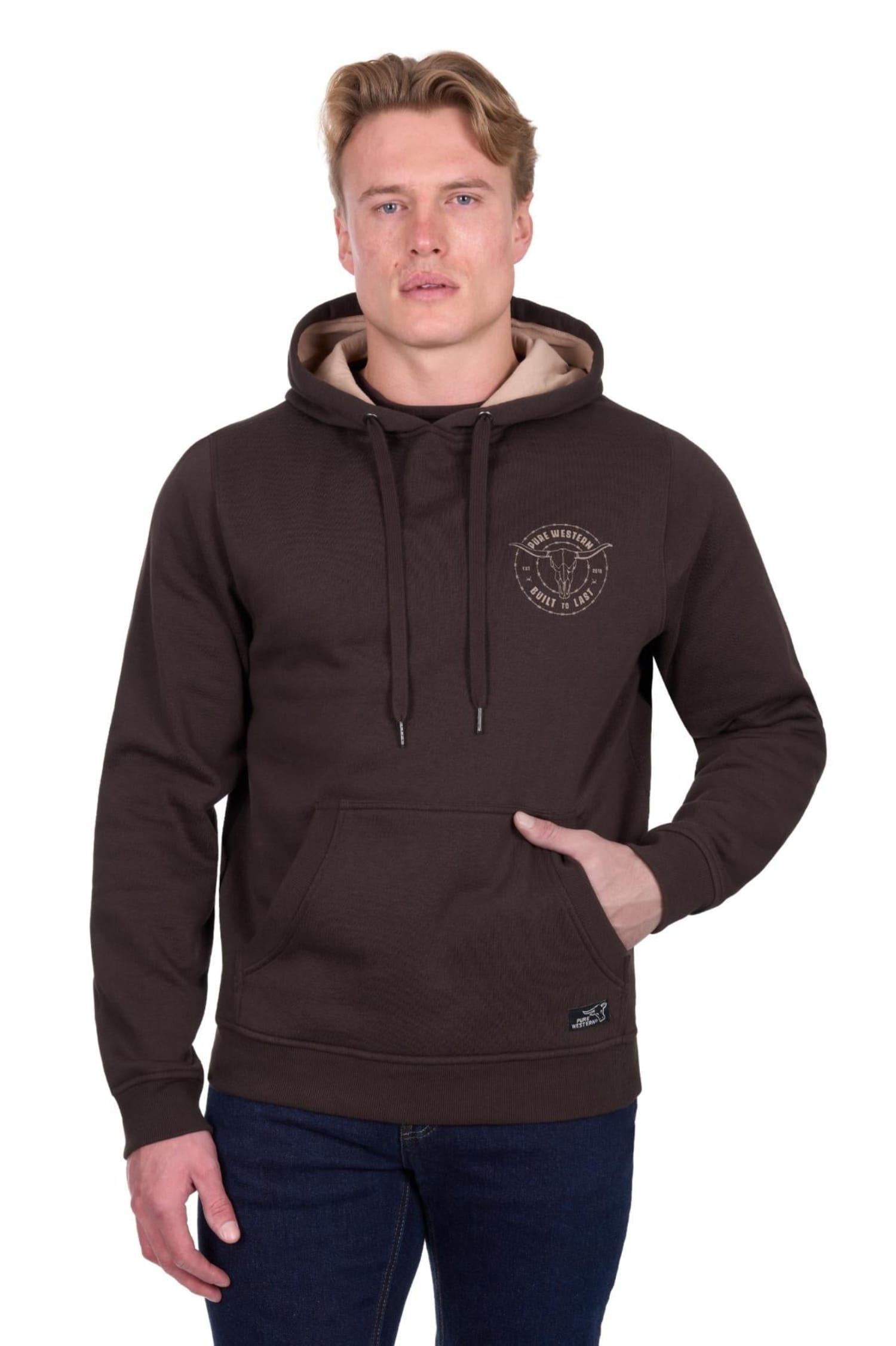 Pure Western Mens Jumpers- Jackets - Vests S / Chocolate Pure Western Jumper Mens Walker