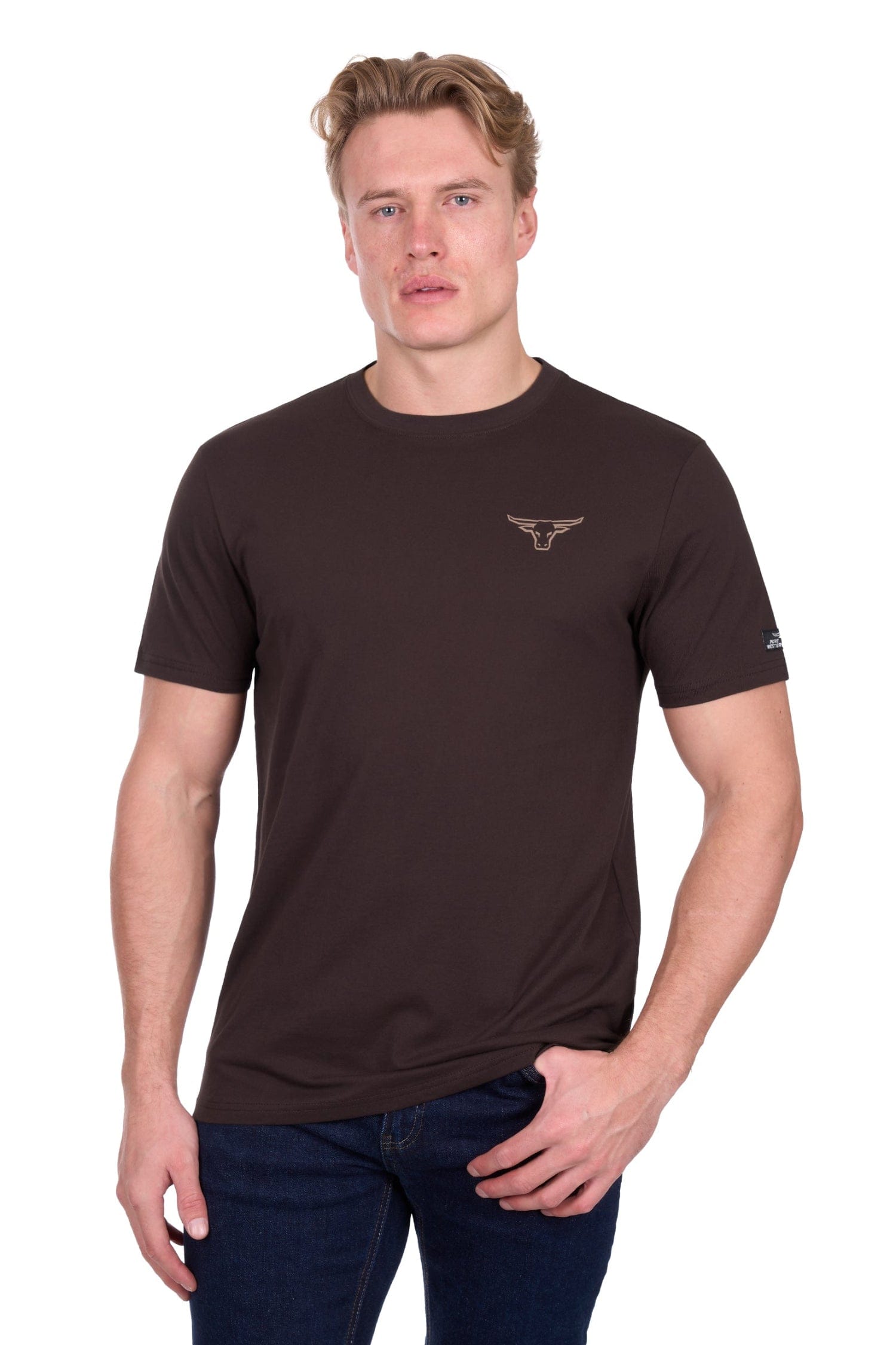 Pure Western Mens Shirts S / Chocolate Pure Western Tee Mens Rodeo