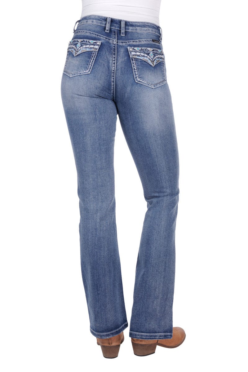 Pure Western Womens Jeans 06x30 / Moonshine Pure Western Jeans Womens Jemma Hi Rise Bootcut
