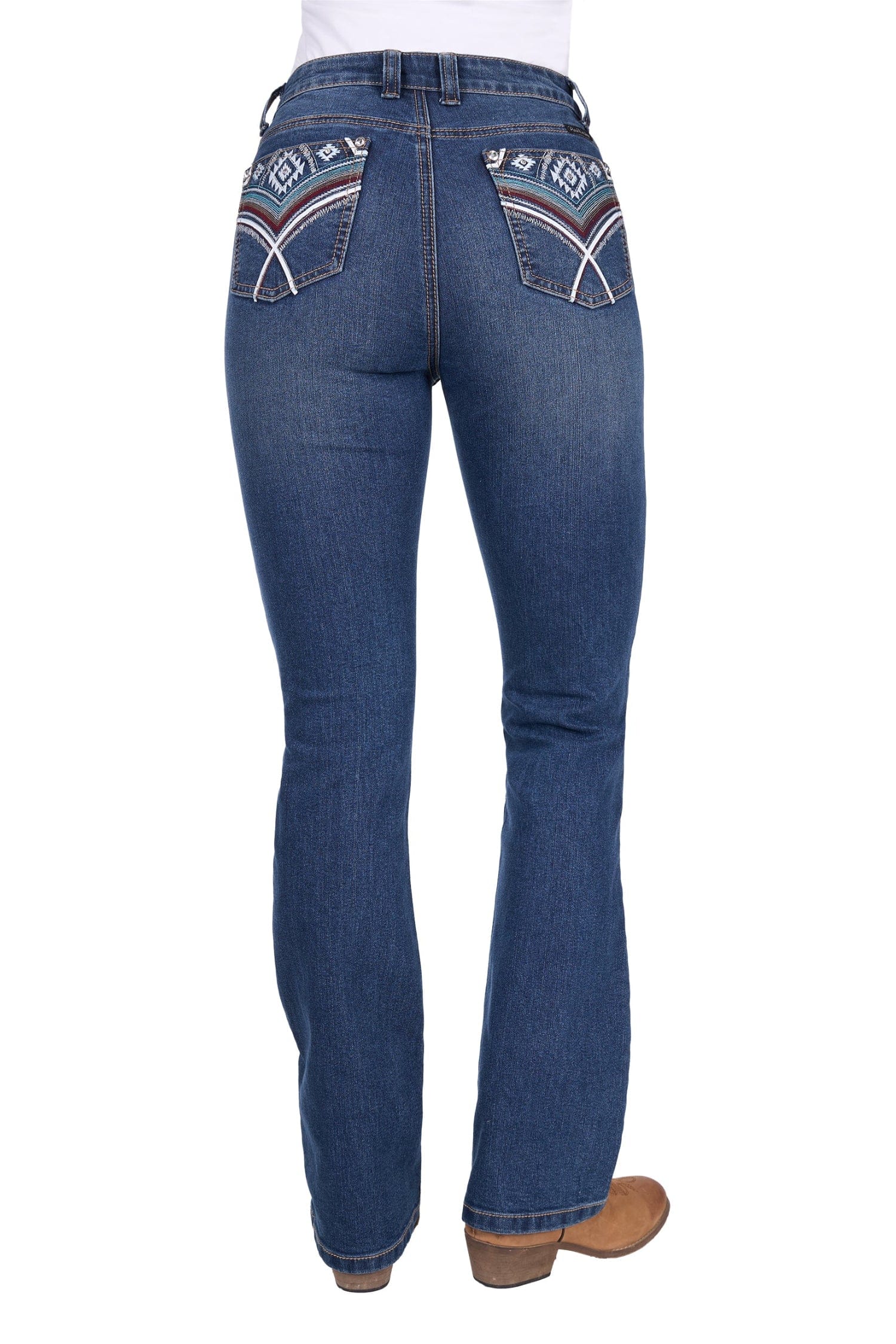 Pure Western Womens Jeans 06x32 / Indigo Pure Western Jeans Womens Mary High Rise Bootcut
