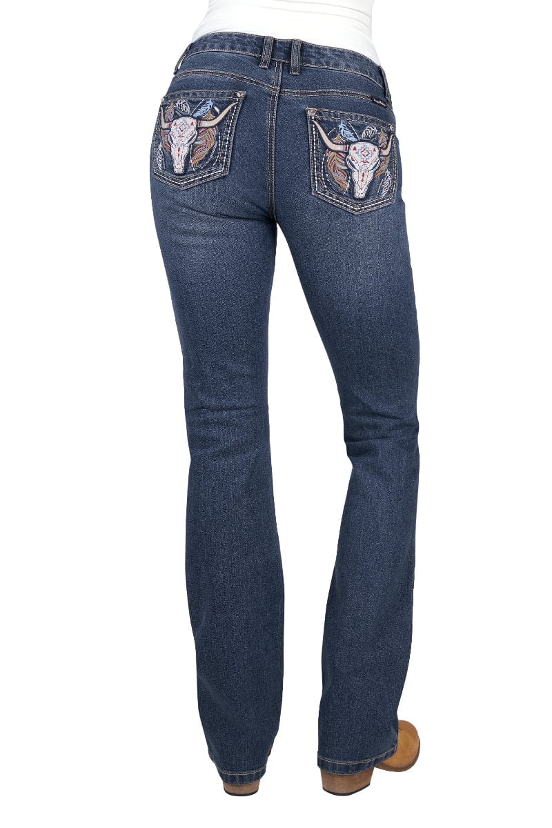 Pure Western Womens Jeans 06x34 / Indigo Pure Western Jeans Womens Bec Bootcut
