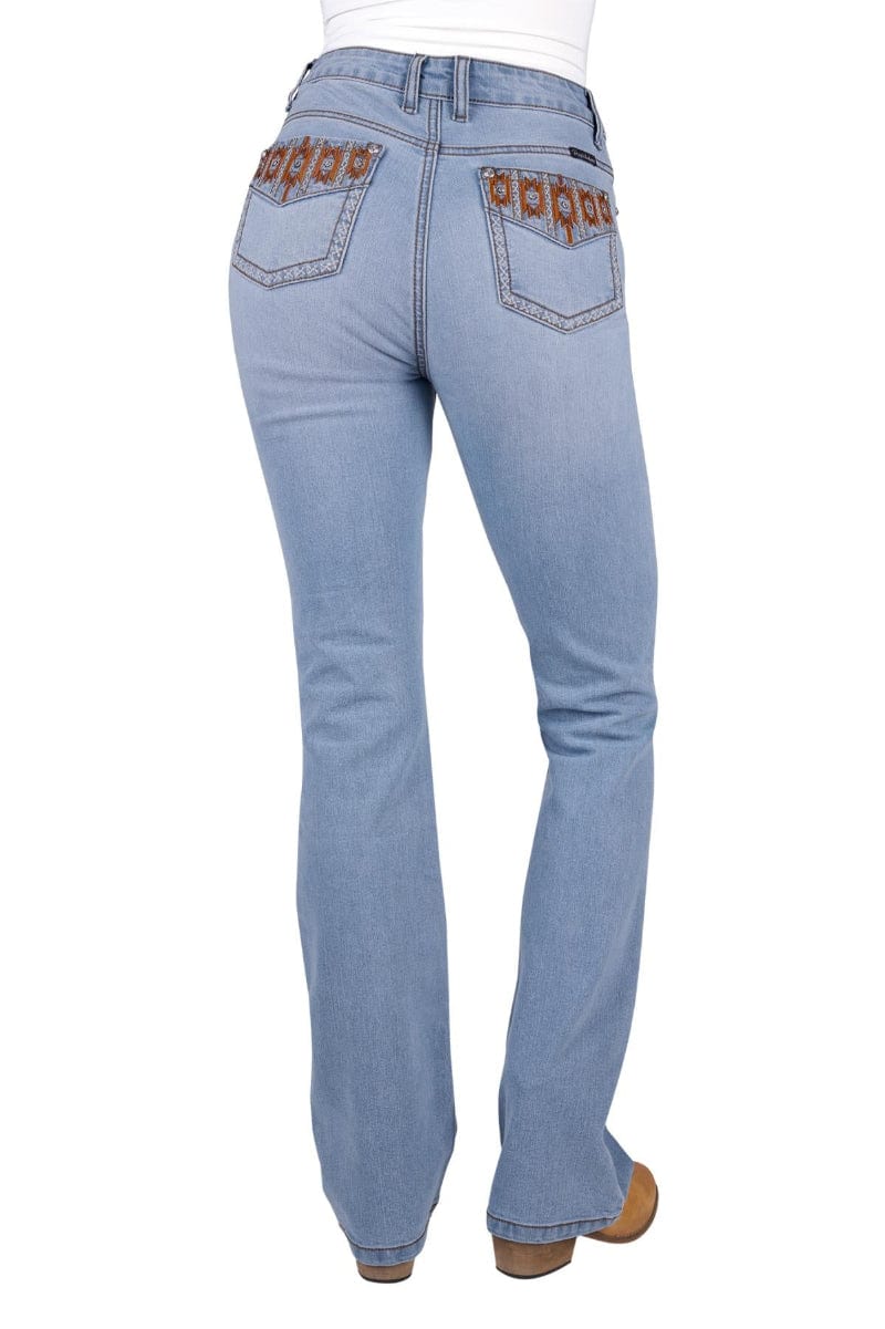 Pure Western Womens Jeans 06x34 / Light Sky Pure Western Jeans Womens Liz High Rise