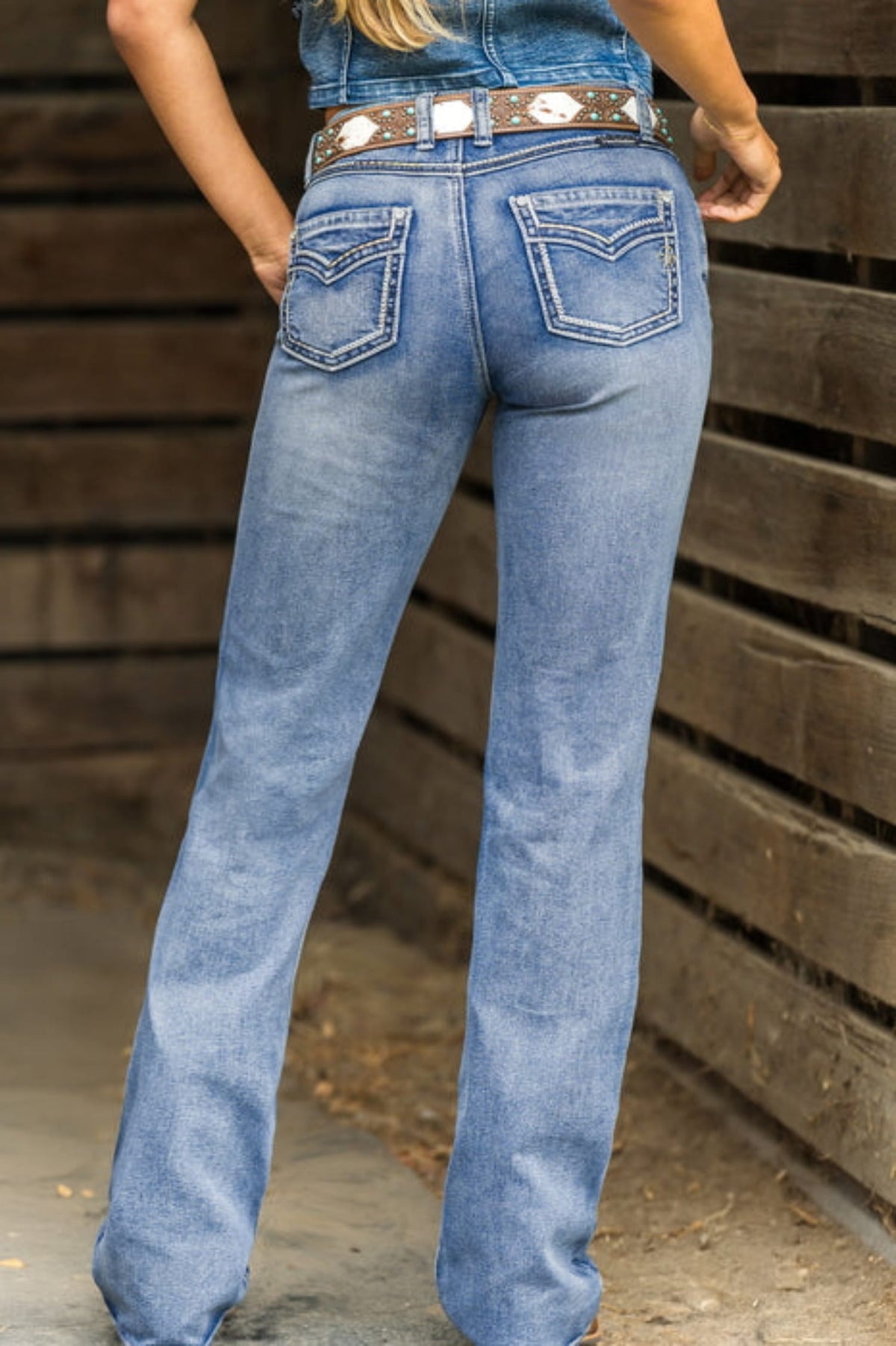 Pure Western Womens Jeans 06x36 / Summer Sky Pure Western Jeans Womens Julietta Relxed Rider