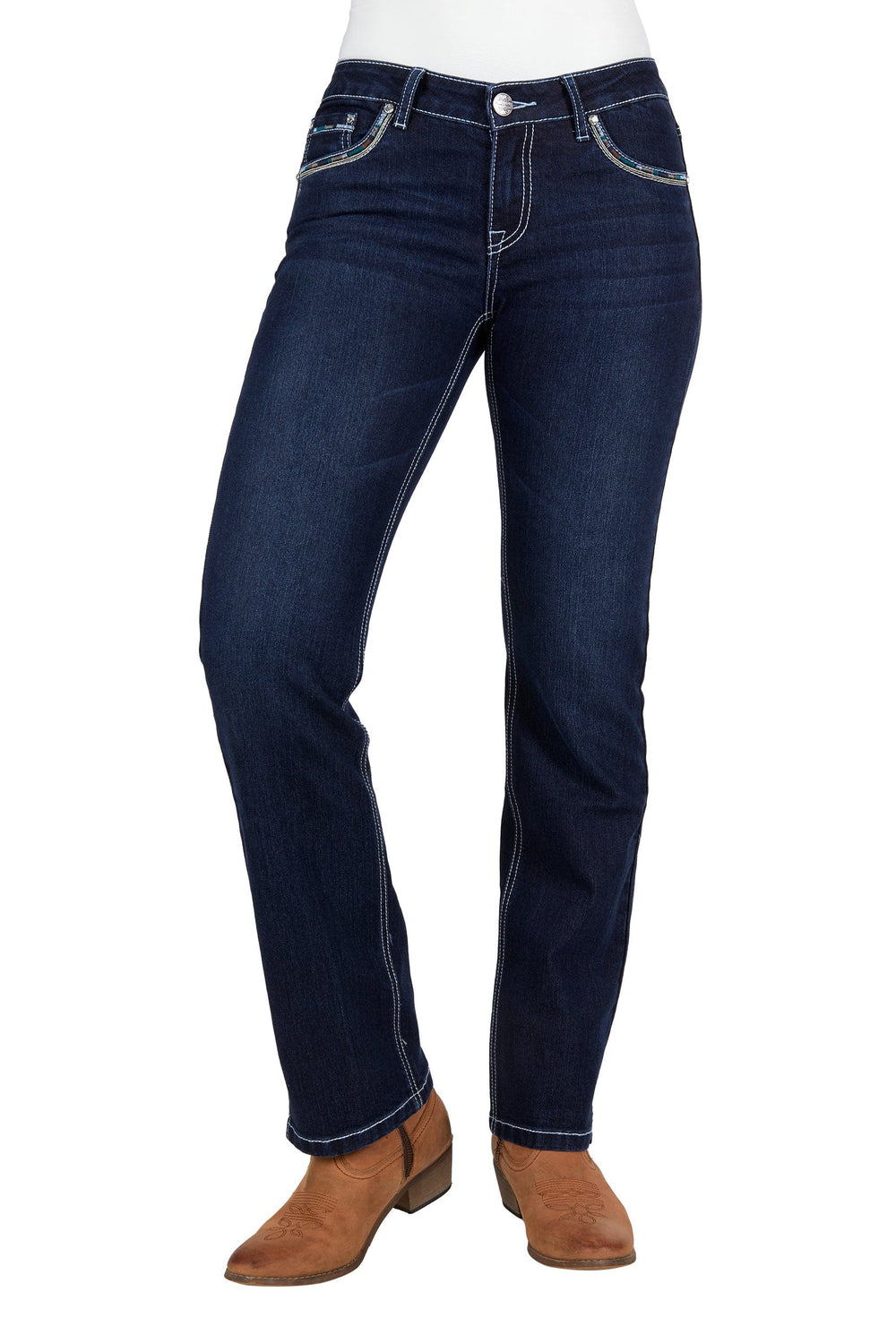 Pure Western Womens Jeans Pure Western Jeans Womens Oda Straight Leg 32in