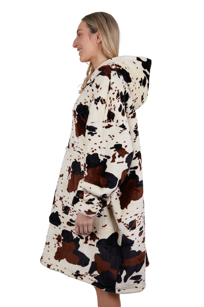 Pure Western Womens Jumpers, Jackets & Vests Pure Western Snuggle Hoodie Adults Cow Print