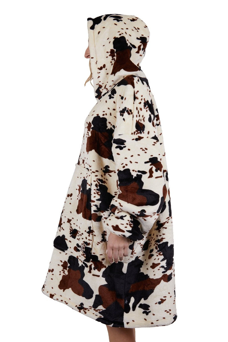 Pure Western Womens Jumpers, Jackets & Vests Pure Western Snuggle Hoodie Adults Cow Print
