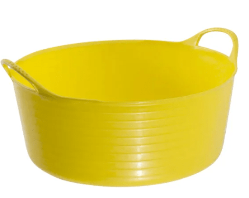 Red Gorilla Stable & Tack Room Accessories 35L / Yellow Red Gorilla Shallow Tub (LOCAL PICK UP ONLY)