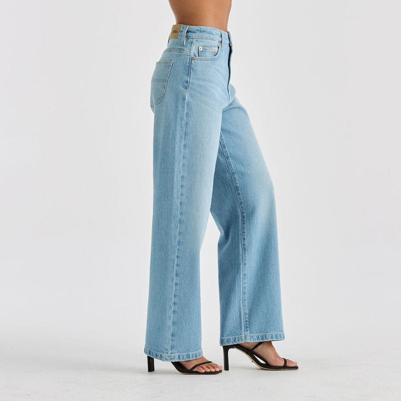 Riders by Lee Womens Jeans 04R / Soft Blue Riders by Lee Jeans Womens High Rise Wide Leg