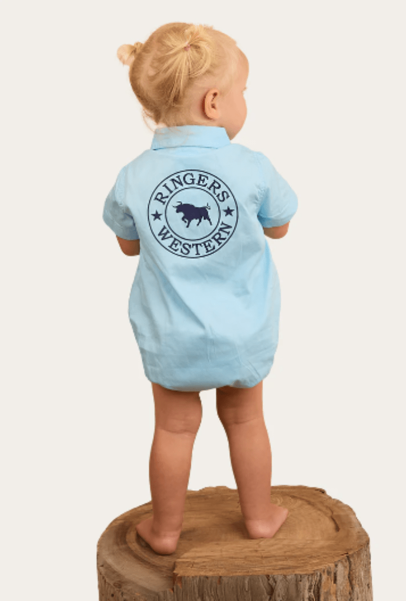 Ringers Western Baby Cowkids 0 / Sky Blue Ringers Western Romper Infant Workshirt