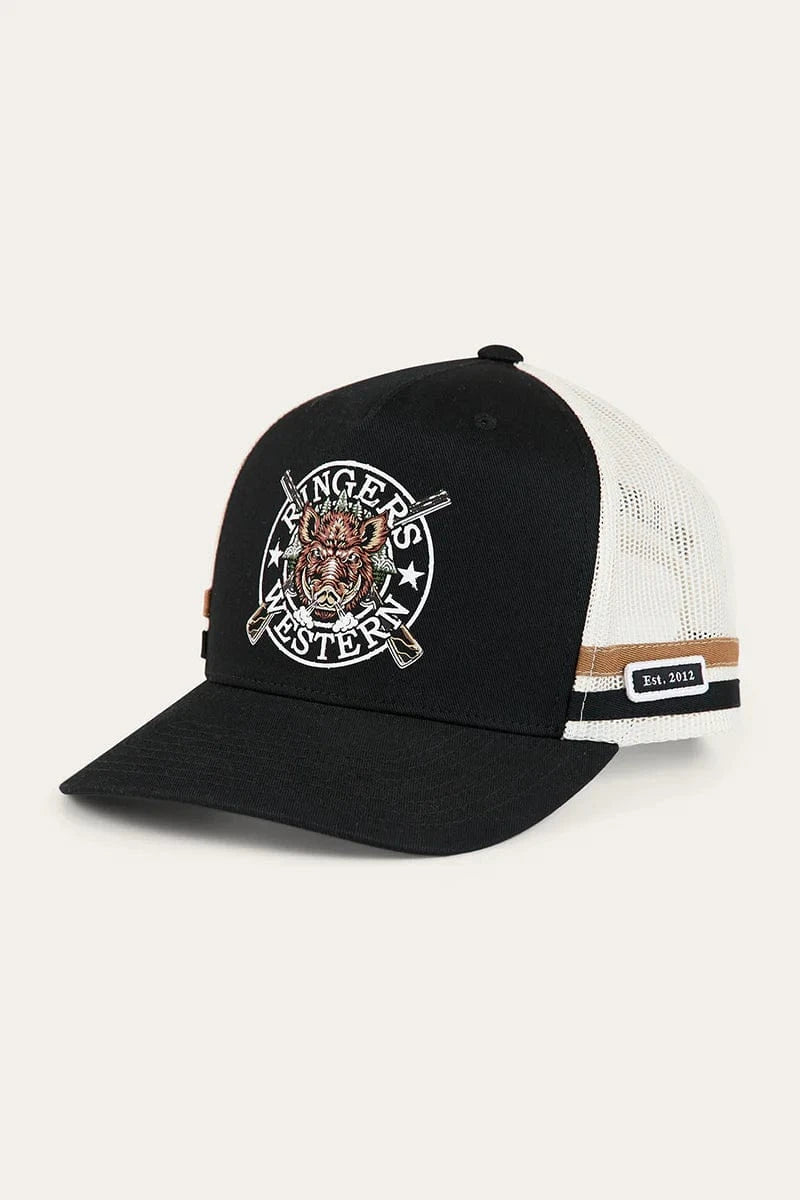 Ringers Western Caps Black Ringers Western Cap Wild Boar Trucker
