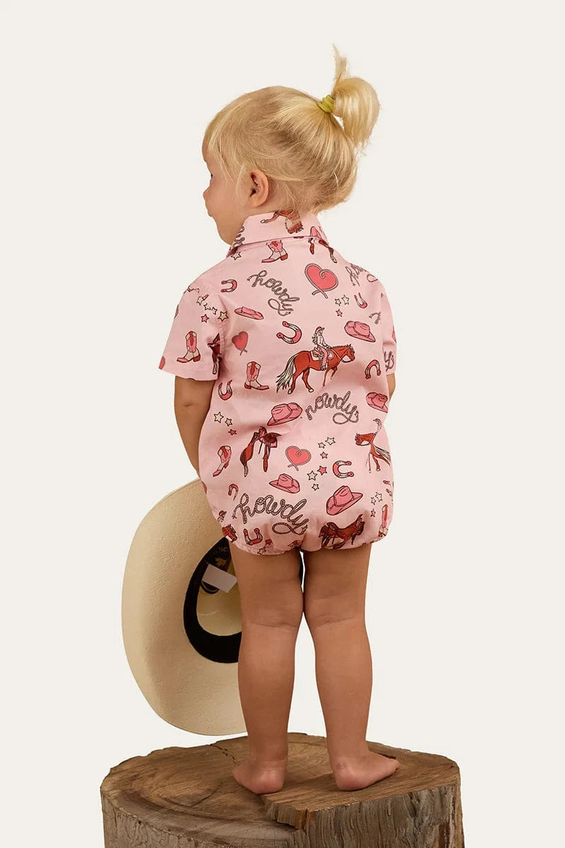 Ringers Western Kids Shirts 00 / Dusty Pink Ringers Western Romper Mini Cowgirl Workshirt
