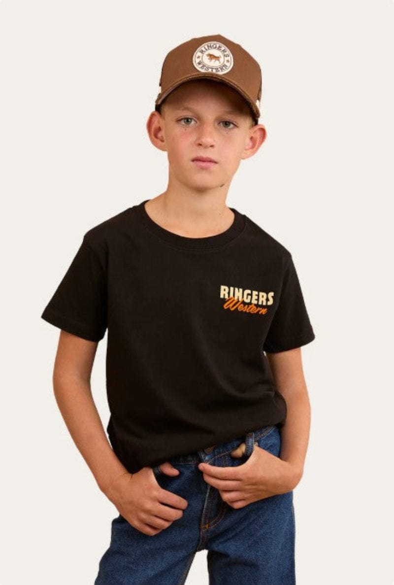 Ringers Western Kids Shirts 04 / Black Ringers Western Tee Boys Truck Yeah