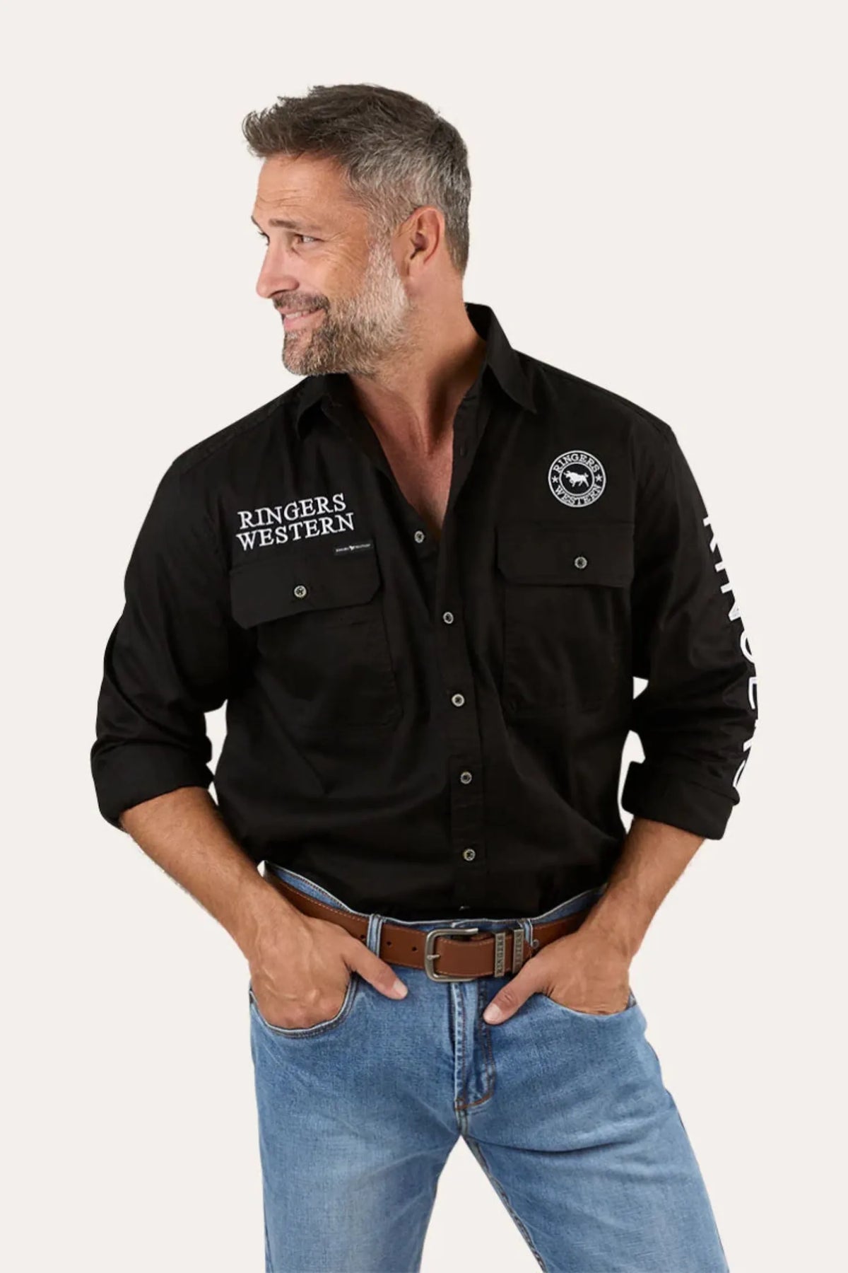 Ringers Western Mens Shirts Ringers Western Shirt Mens Hawkeye Full Button