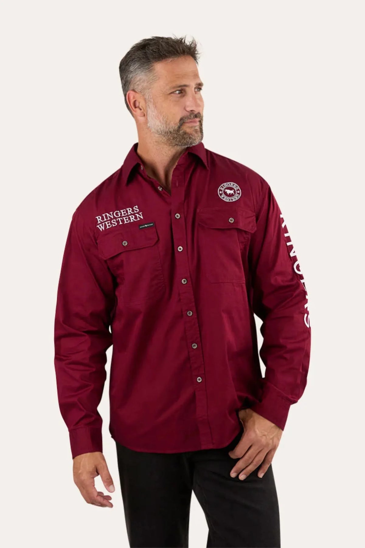 Ringers Western Mens Shirts Ringers Western Shirt Mens Hawkeye Full Button