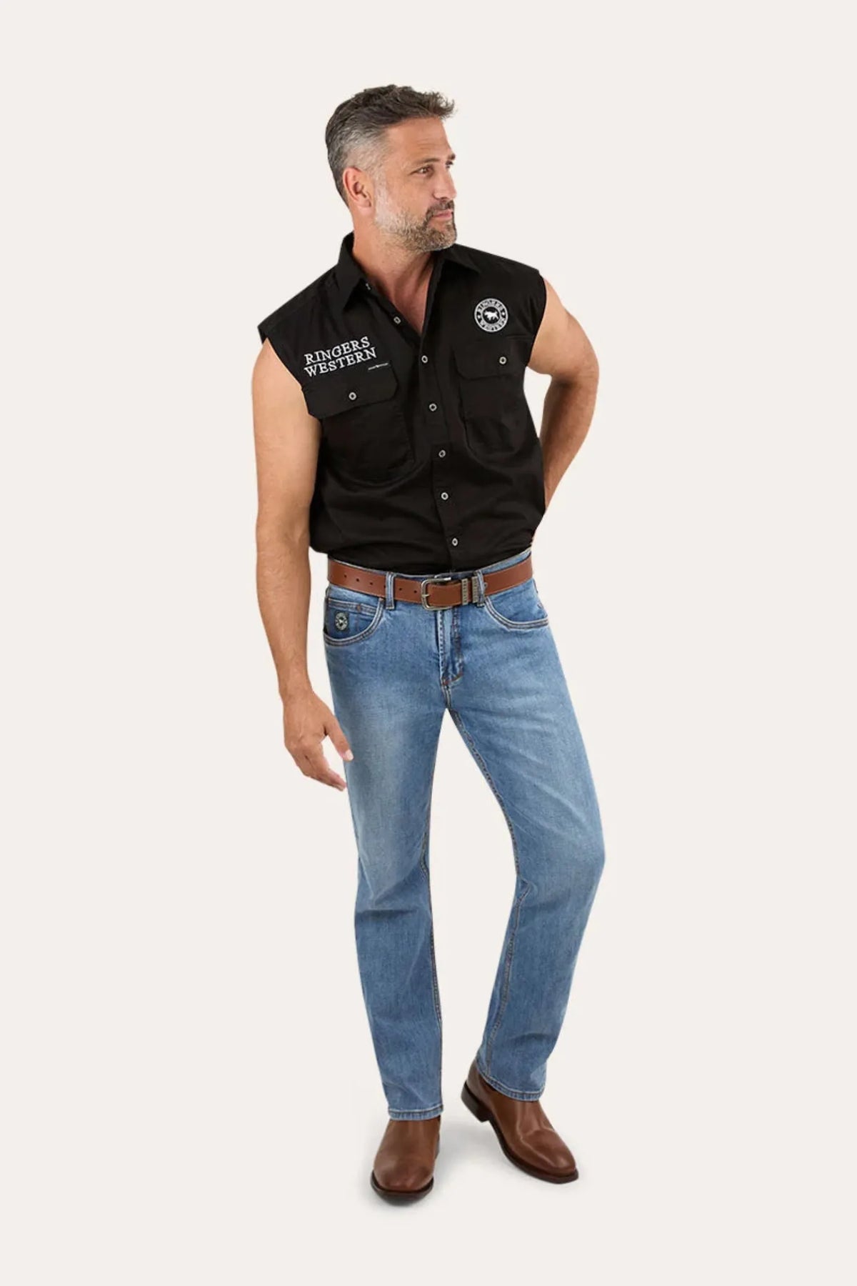 Ringers Western Mens Shirts Ringers Western Shirt Mens Hawkeye Sleeveless