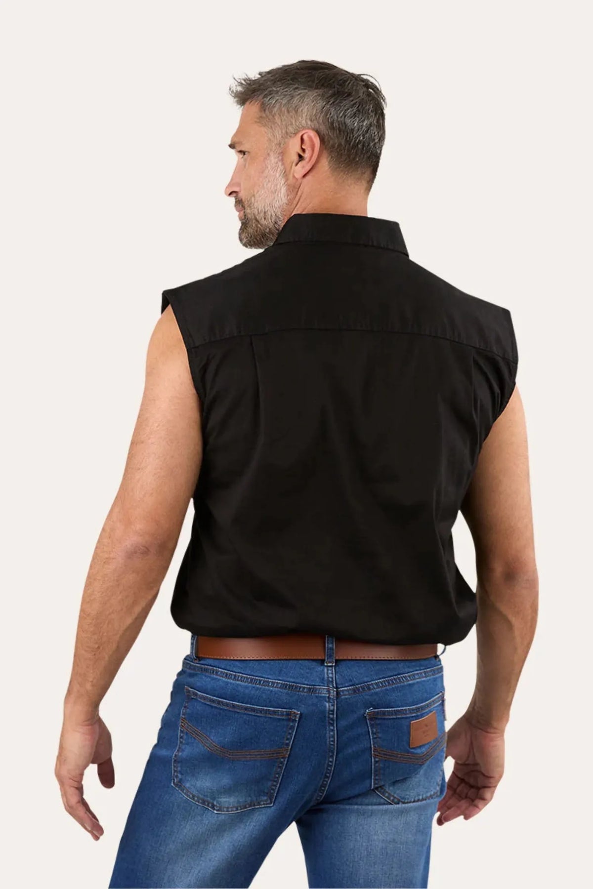 Ringers Western Mens Shirts Ringers Western Shirt Mens Rob Roy Sleeveless Full Button