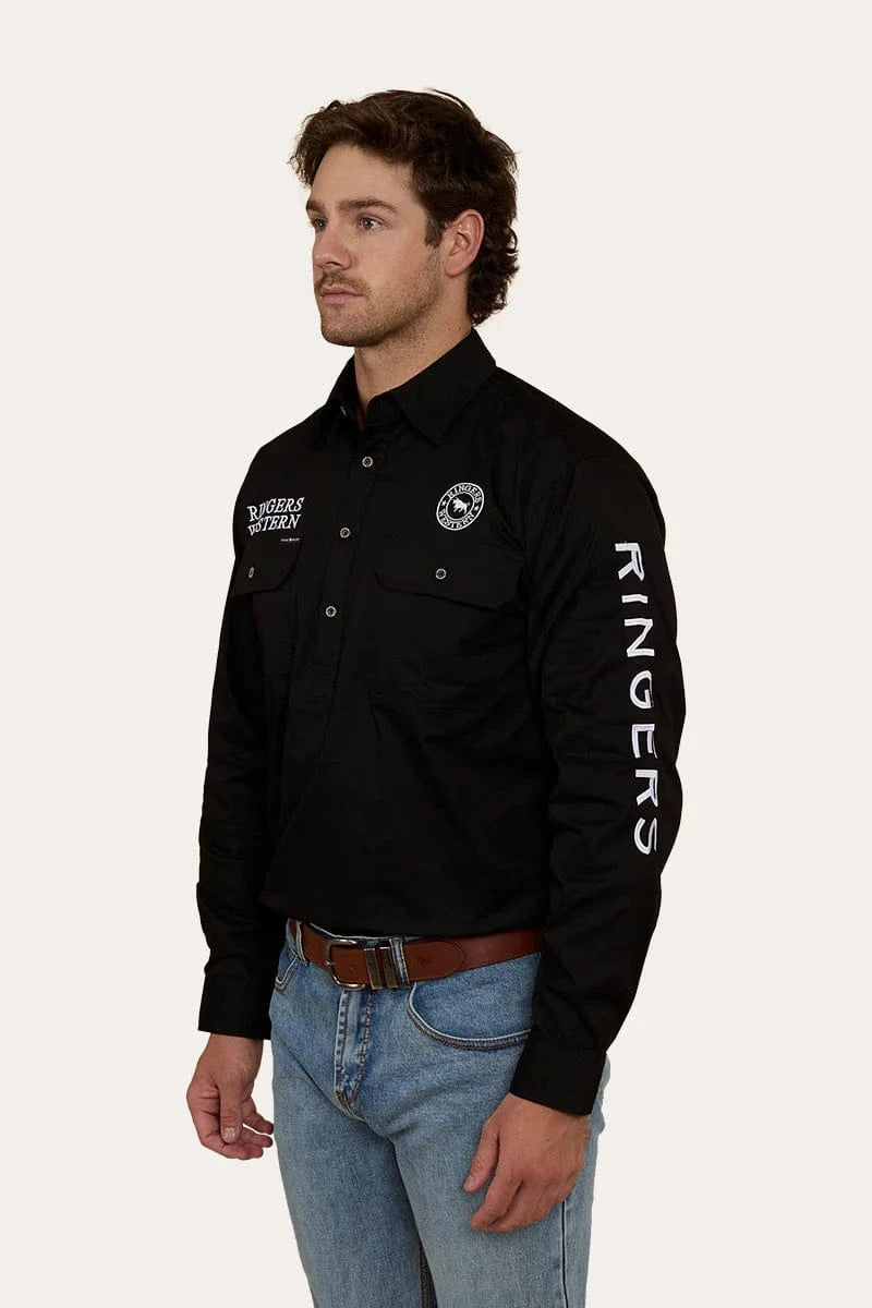 Ringers Western Mens Shirts Ringers Western Workshirt Mens Hawkeye Half Button