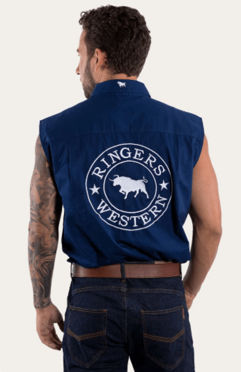 Ringers Western Mens Shirts Ringers Western Workshirt Mens Hawkeye Sleeveless