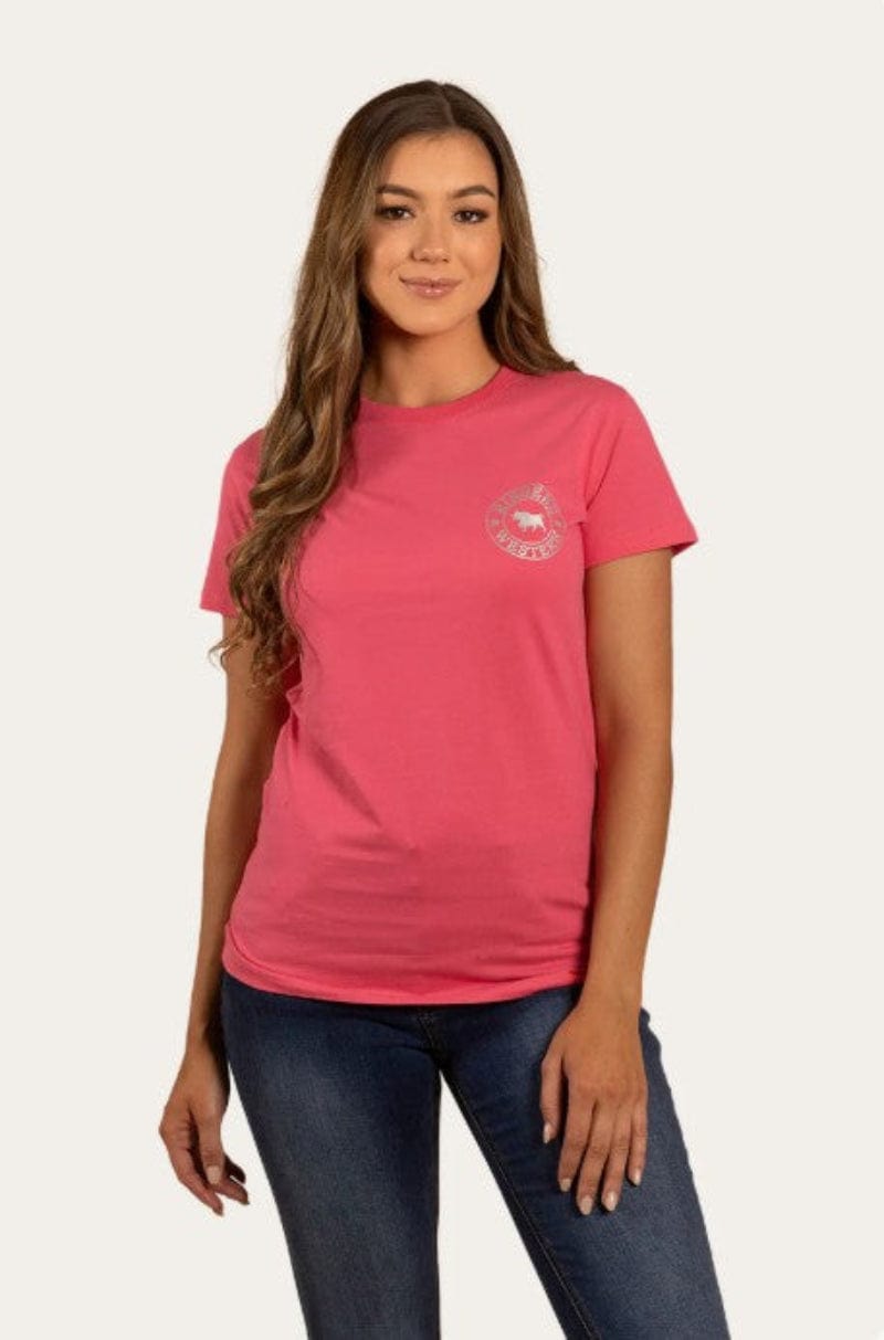 Ringers Western Womens Shirts 06 / Melon/Silver Ringers Western Tee Womens Signature Bull Classic Fit