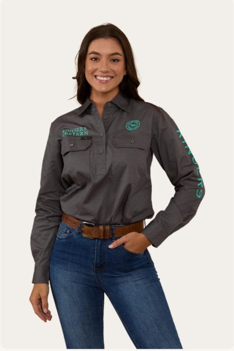 Ringers Western Womens Shirts 08 / Magnum/Mint Ringers Western Workshirt Womens Signature Jillaroo Half Button