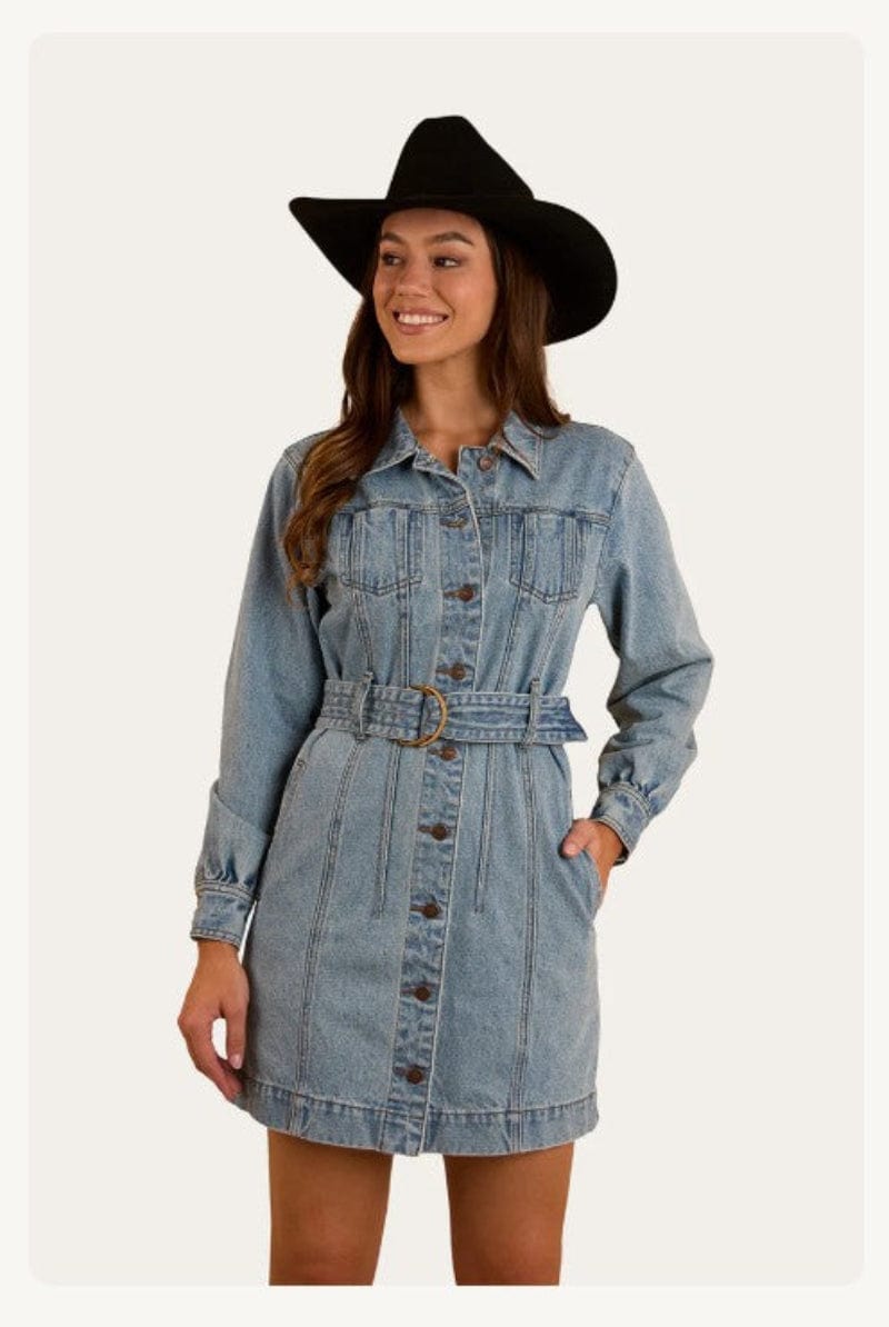 Ringers Western Womens Shorts, Skirts & Dresses 08 / Mid Wash Blue Ringers Western Dress Womens Korin Mini