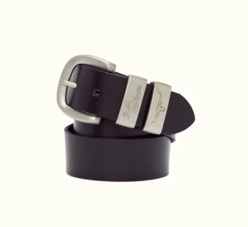 RM Williams Mens Belts 30in / Black RM Williams Belt 3 Piece Solid Hide